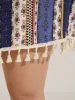 Boho Print Tassels Hem Shorts sold by Bloomchic