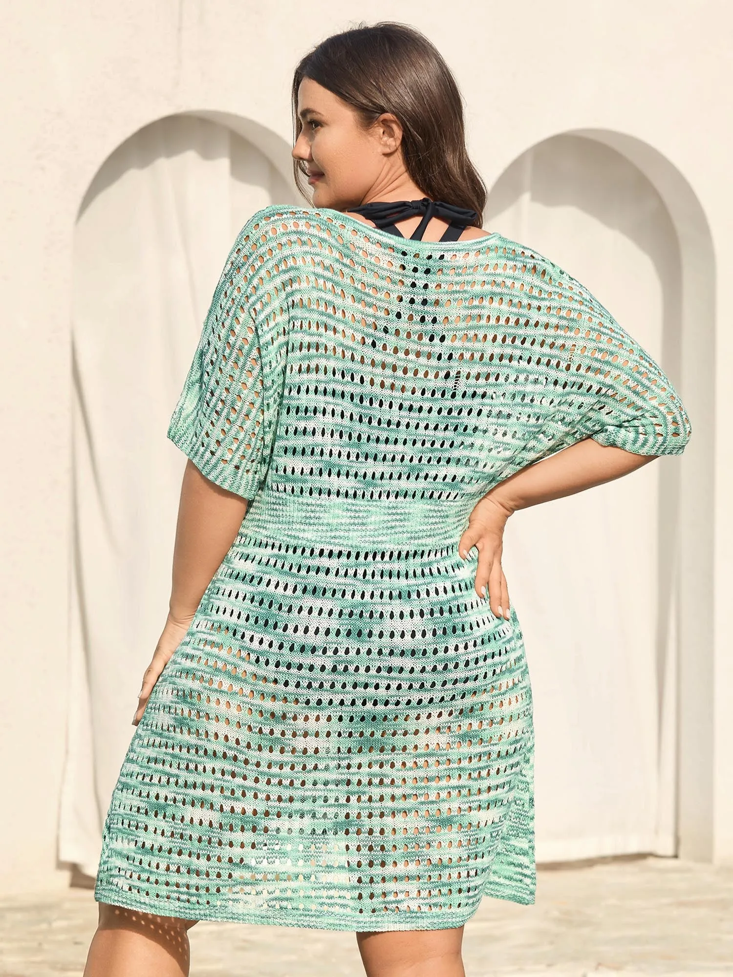 Heather Button Detail Cut-Out Swim Cover-Up sold by Bloomchic product image thumbnail 2