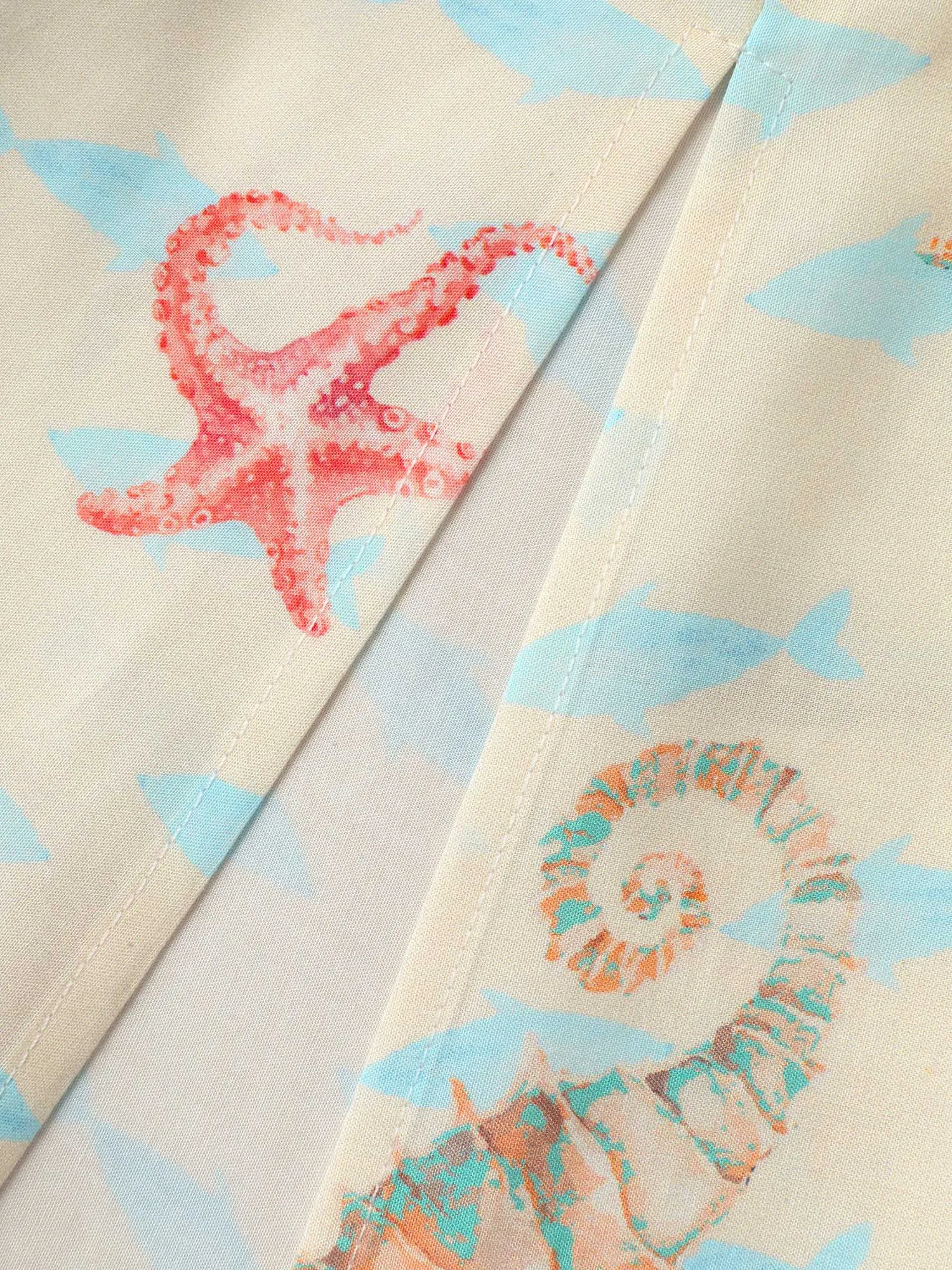 Oceanic Print Slit Sleeveless Midi Dress sold by Bloomchic product image thumbnail 5