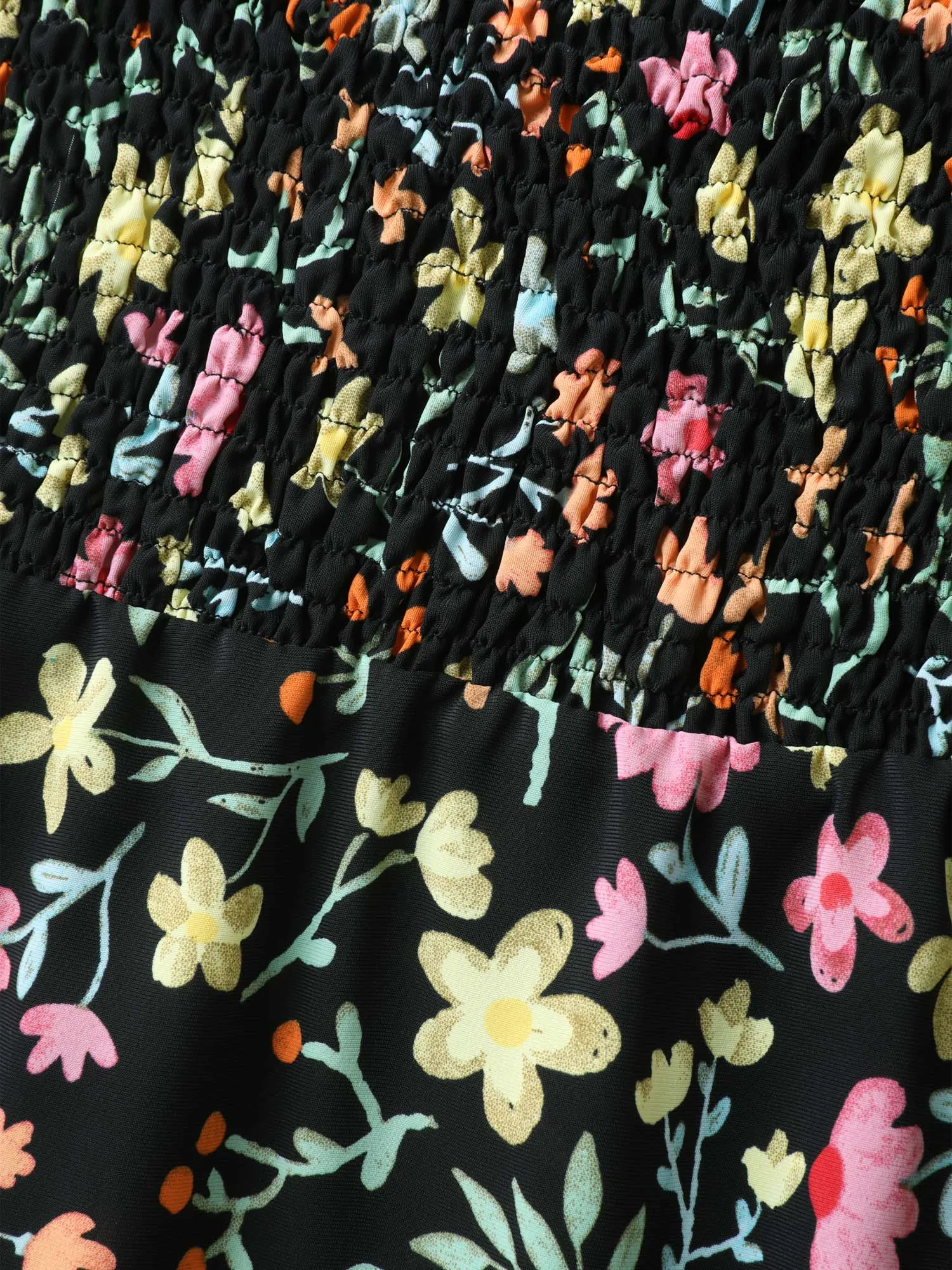 Floral Print Shirred Pockets Midi Dress sold by Bloomchic product image thumbnail 5