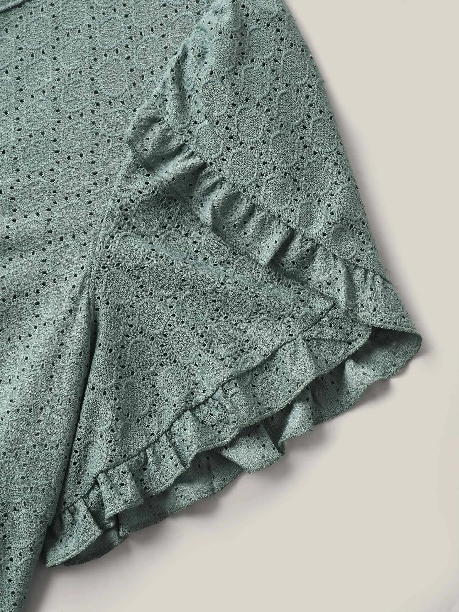 Textured Petal Sleeve Pockets Midi Dress sold by Bloomchic product image thumbnail 5