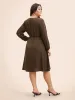 Leopard Print Tie Knot Gathered Dress sold by Bloomchic