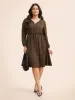 Leopard Print Tie Knot Gathered Dress sold by Bloomchic