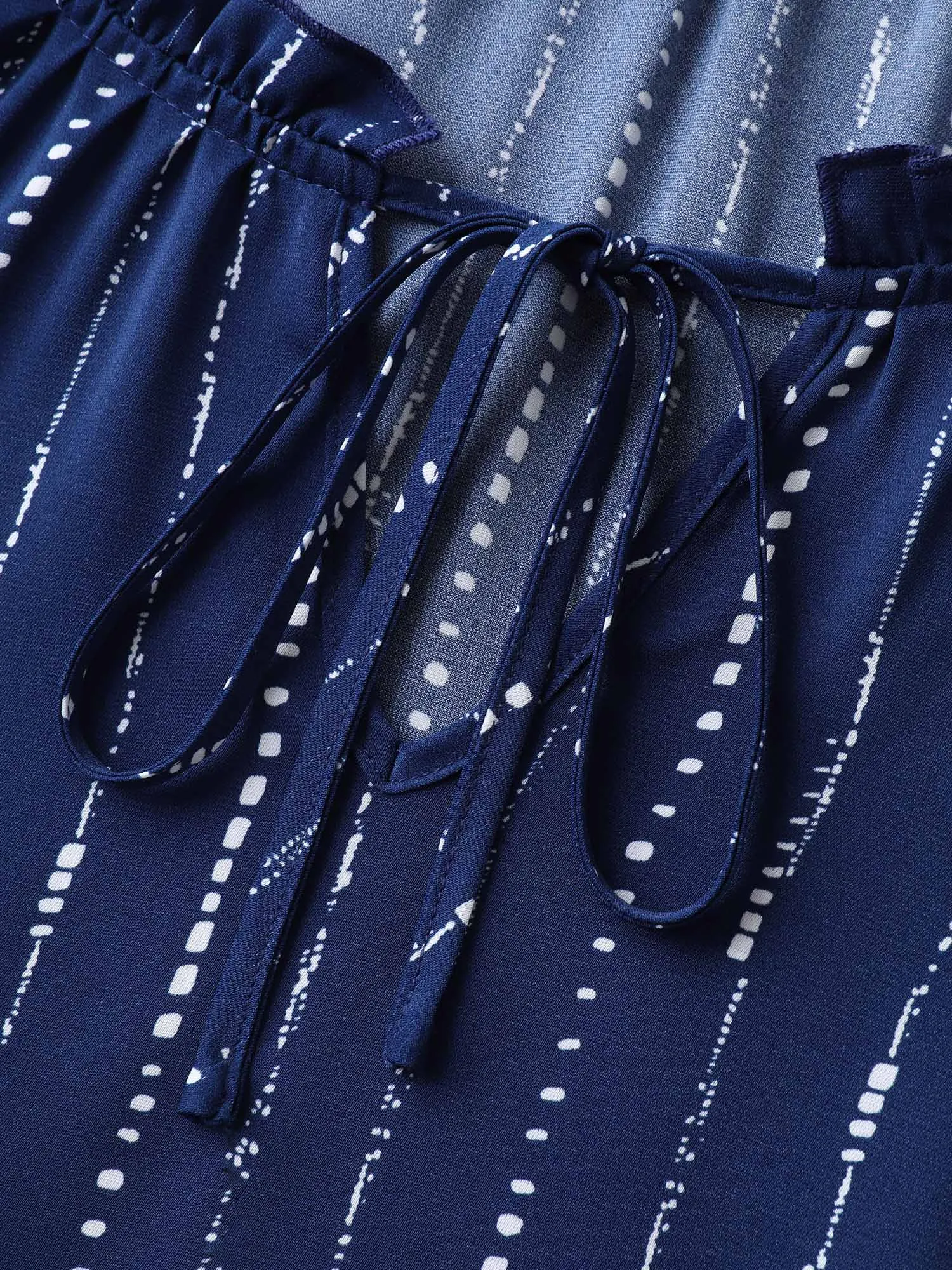 Textured Notched Collar Tie Puffy Blouse sold by Bloomchic product image thumbnail 5