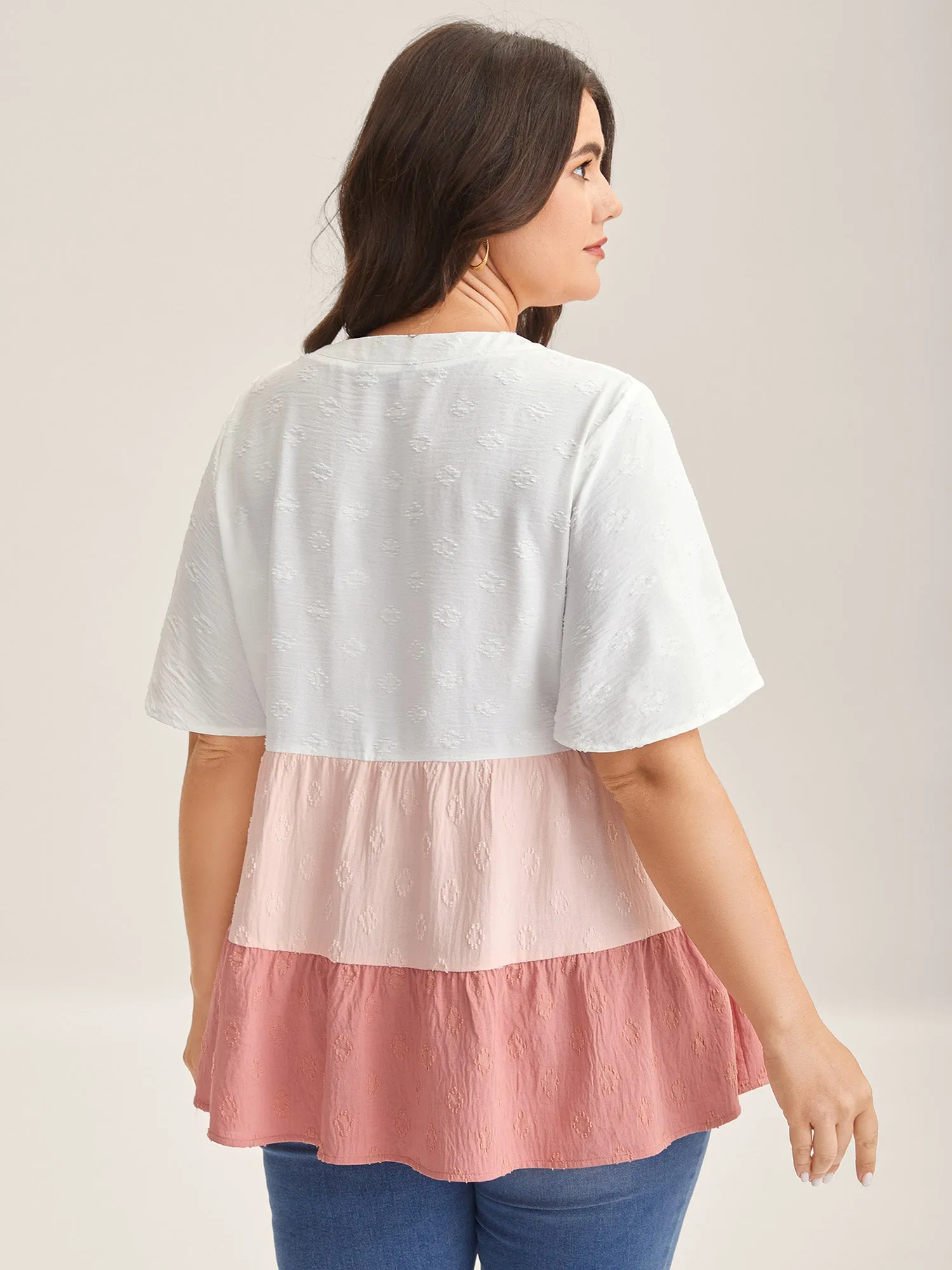 Toothpick Pleat Color Contrast Blouse sold by Bloomchic product image thumbnail 3