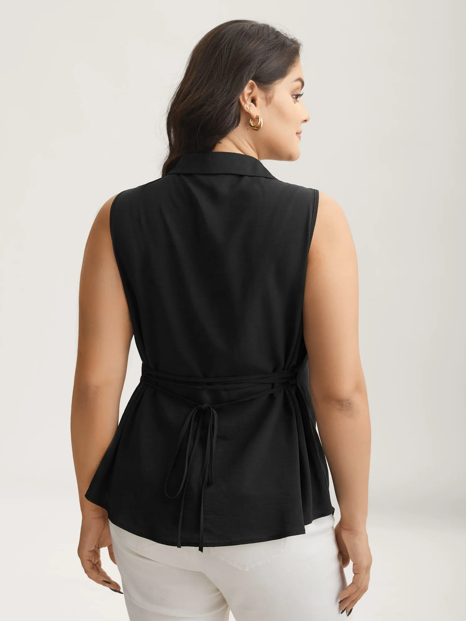 Twist Front Button Placket Tank Top sold by Bloomchic product image thumbnail 4