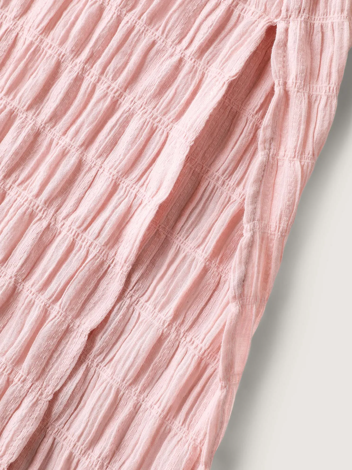 Textured Halter Neck Solid Midi Dress sold by Bloomchic product image thumbnail 5