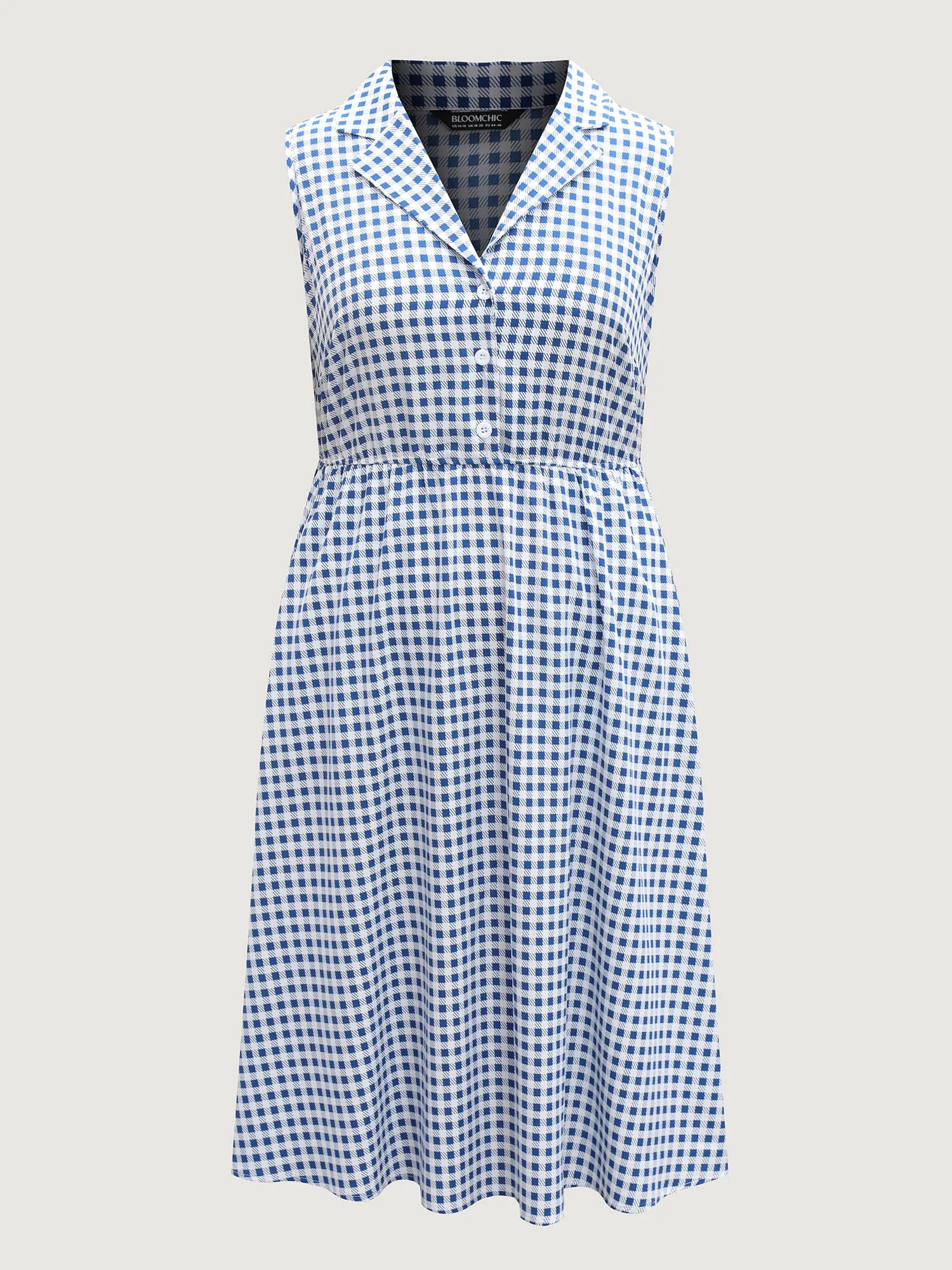 Plaid Print Button Pockets Midi Dress sold by Bloomchic product image thumbnail 5