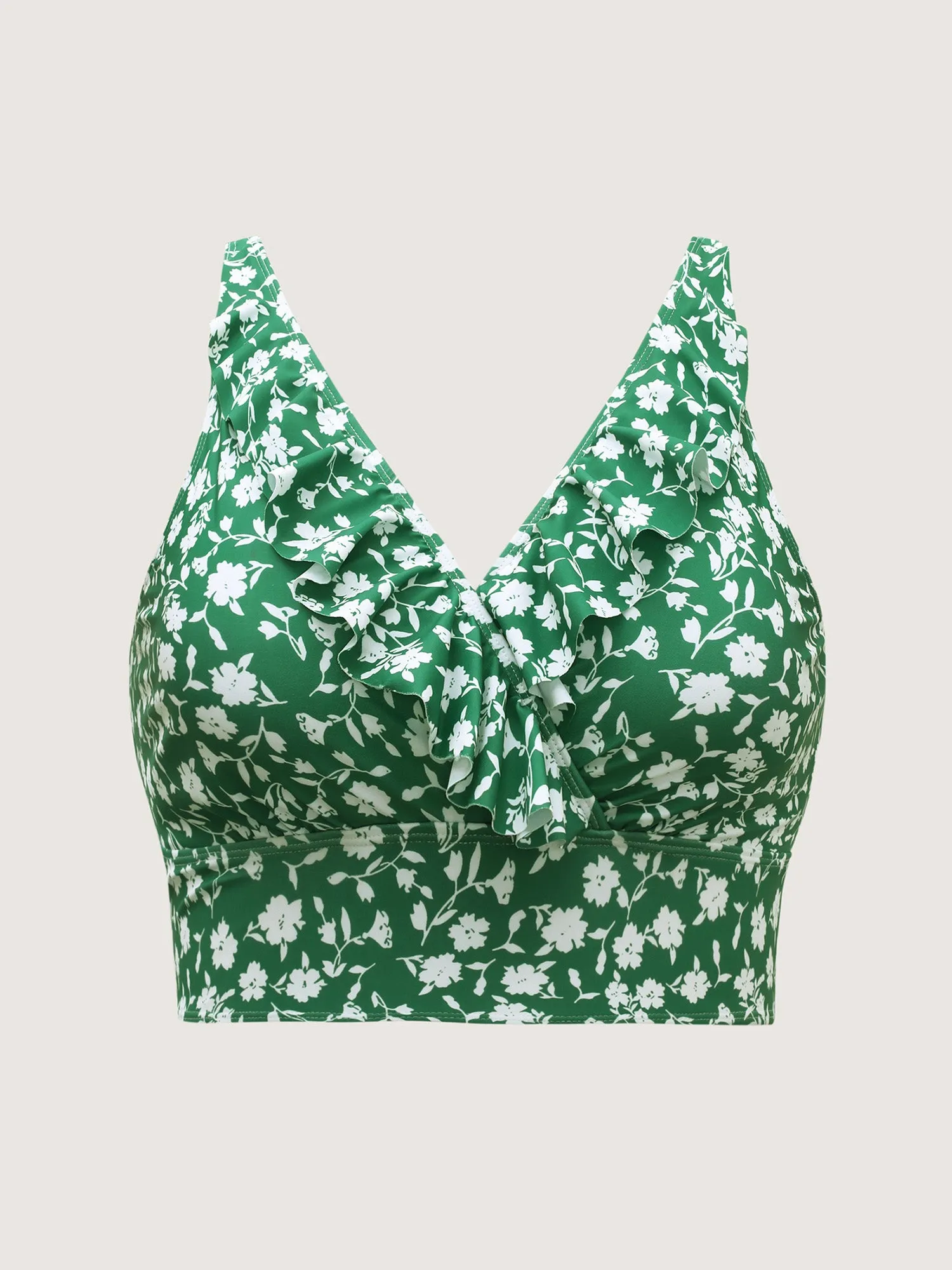 Ruffled Ditsy Floral Print Swim Top sold by Bloomchic product image thumbnail 5