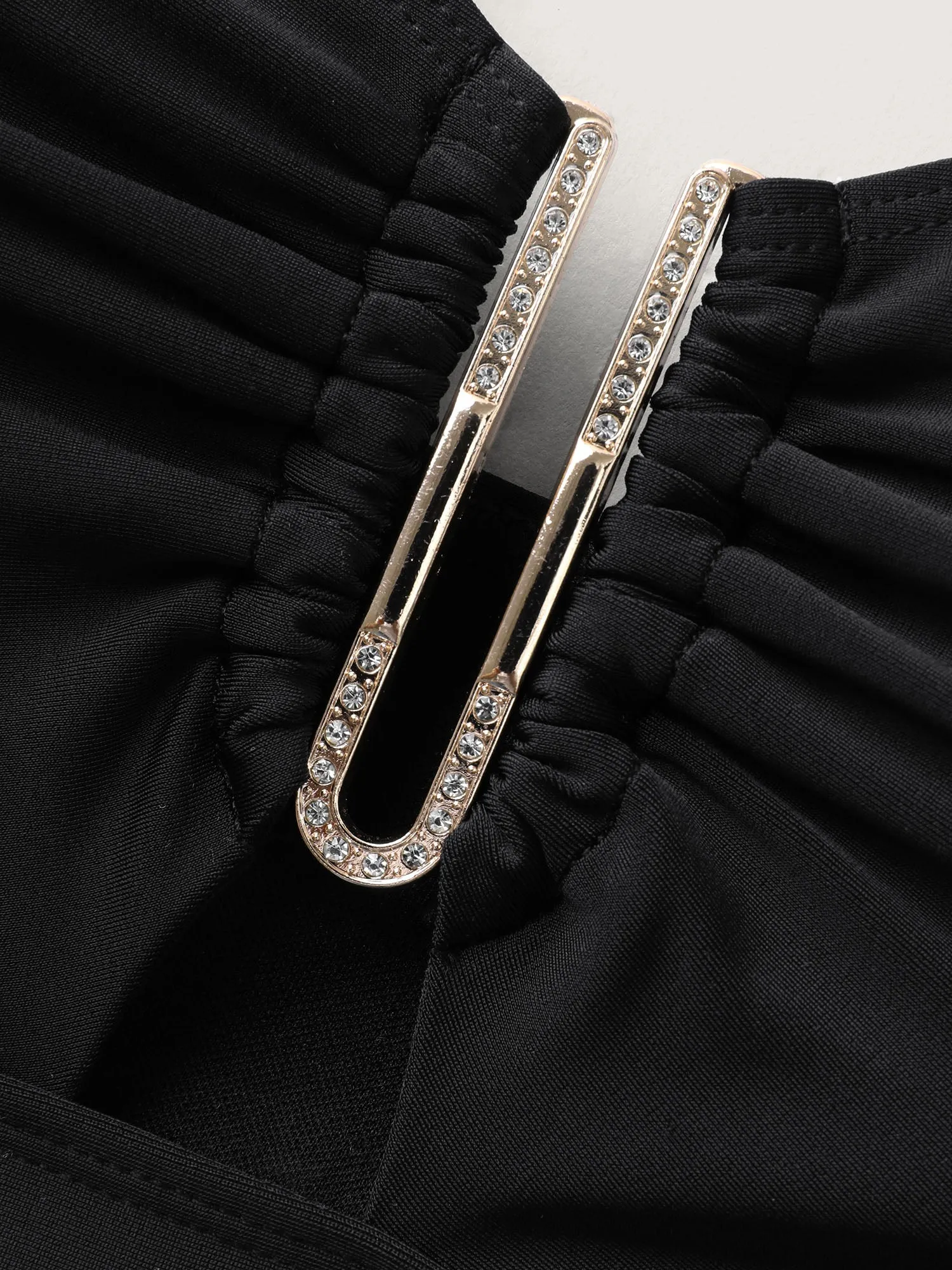 Keyhole Metal Detail Solid Swim Top sold by Bloomchic product image thumbnail 5