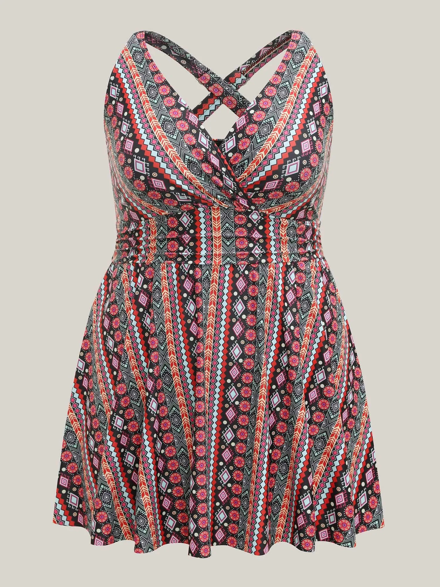 Anti-Float Ties Boho Print Swim Dress sold by Bloomchic product image thumbnail 5