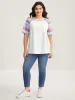 Colorful Stripes Raglan Sleeve T-Shirt sold by Bloomchic