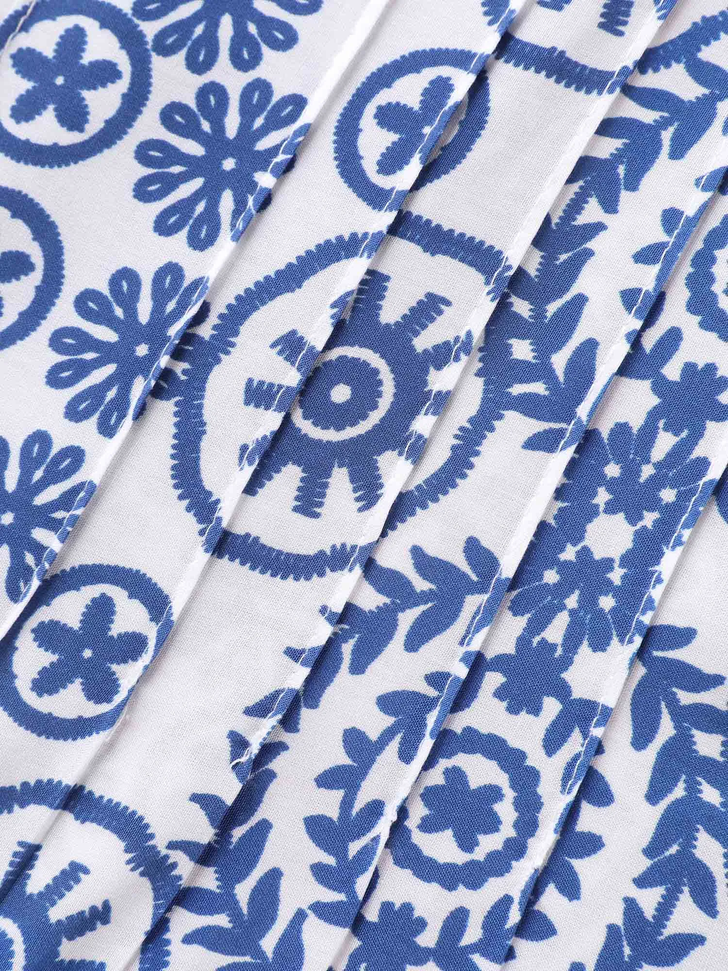 Boho Print Toothpick Pleat Blouse sold by Bloomchic product image thumbnail 5