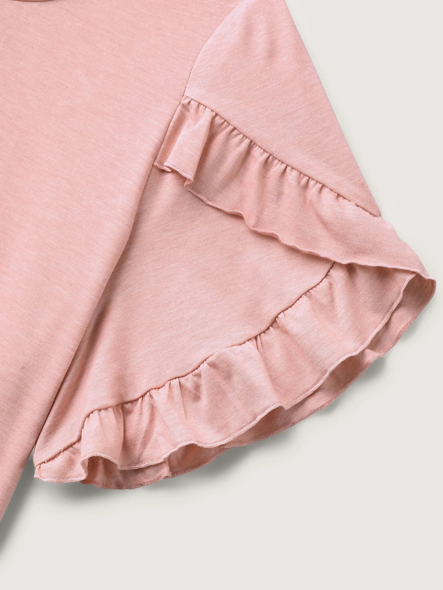 Ruffled Petal Sleeve Solid Knit Top sold by Bloomchic product image thumbnail 5