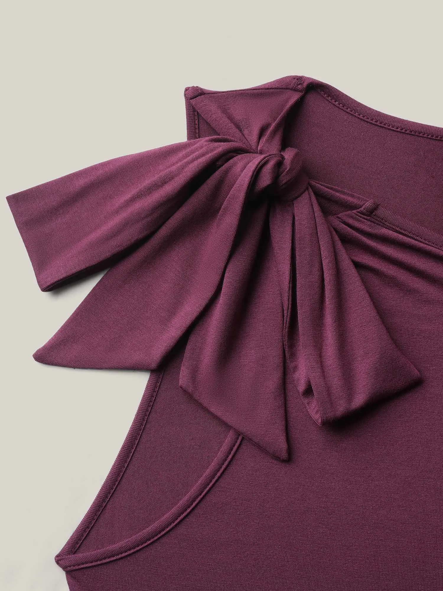 Bow-Tie Ruched Waist Solid Tank Top sold by Bloomchic product image thumbnail 5