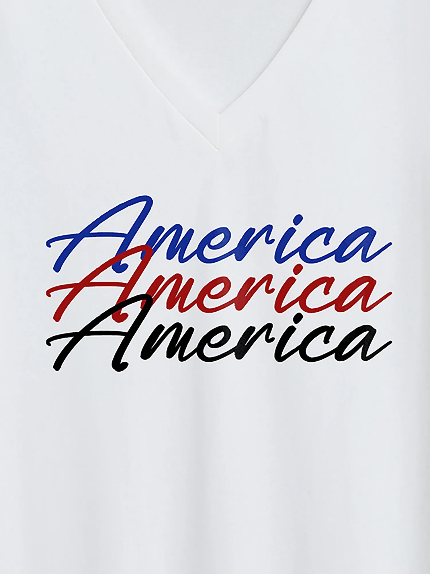 American Print V-Neck T-Shirt sold by Bloomchic product image thumbnail 2
