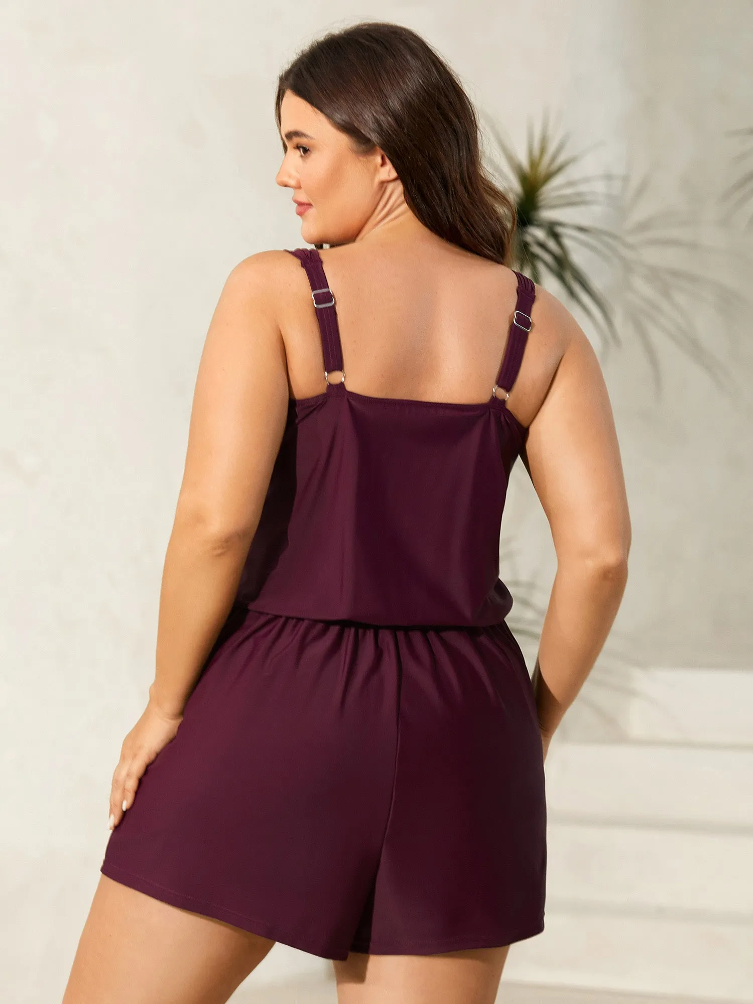 Plain Pockets Adjustable One-Piece Swimsuit sold by Bloomchic product image thumbnail 4