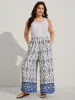 Boho Print Pockets Wide-Leg Pants sold by Bloomchic