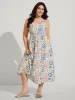 Floral Collage Pockets Cami Midi Dress sold by Bloomchic