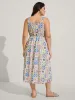 Floral Collage Pockets Cami Midi Dress sold by Bloomchic