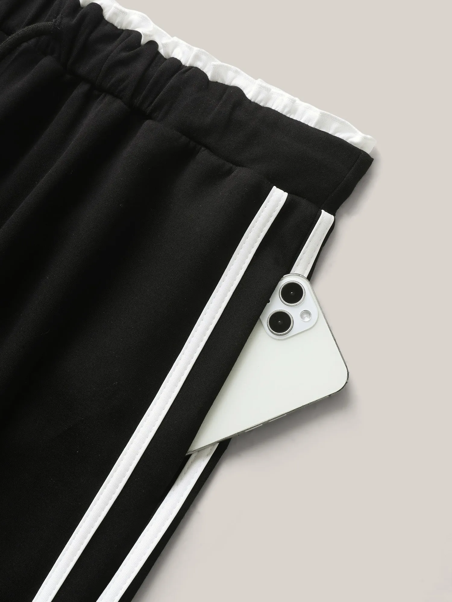 Contrast Lines Drawstring Wide-Leg Pants sold by Bloomchic product image thumbnail 5