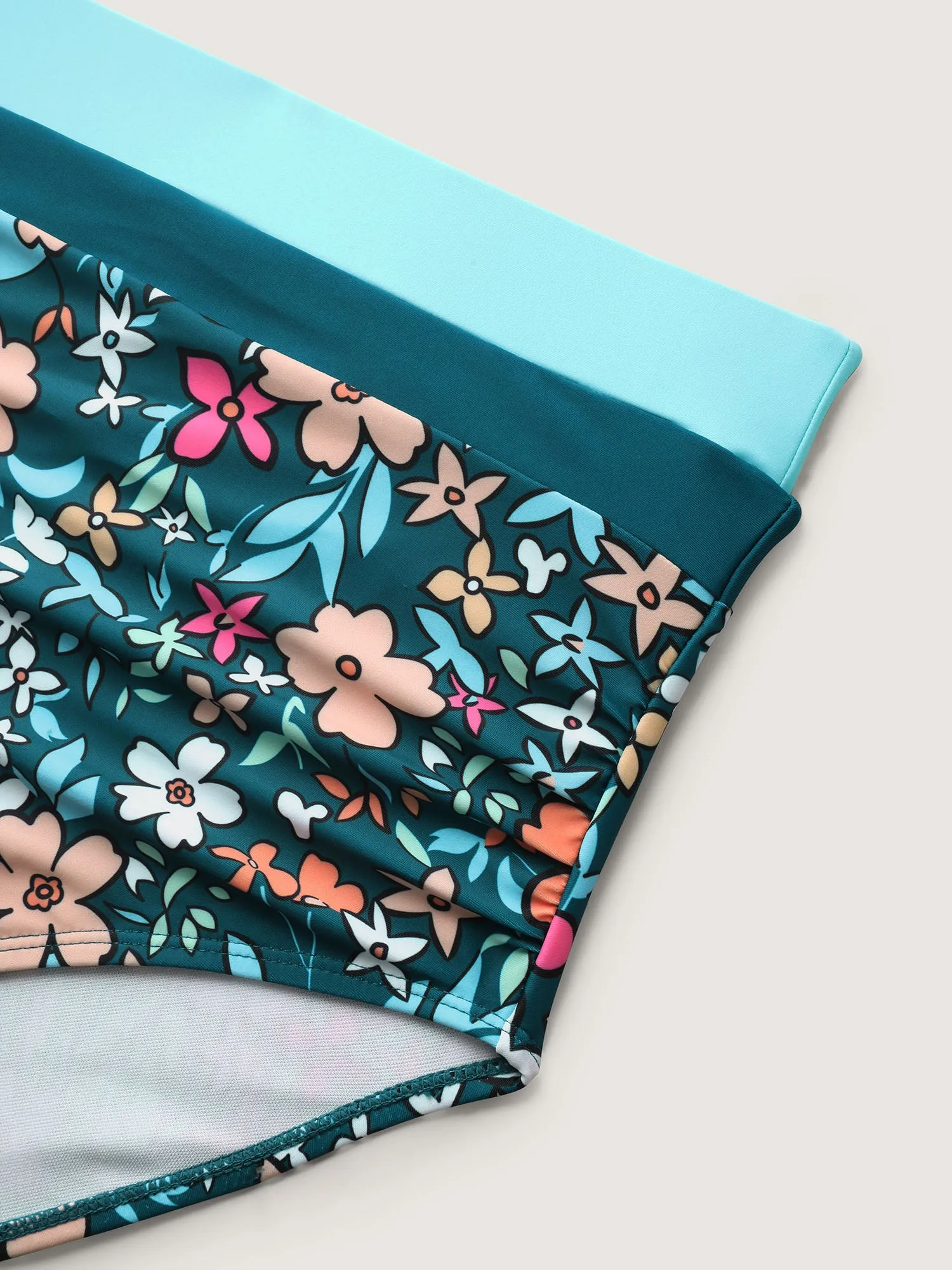 Floral Print Color Contrast Swim Bottoms sold by Bloomchic product image thumbnail 5