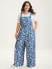 Supersoft Floral Print Adjustable Jumpsuit sold by Bloomchic