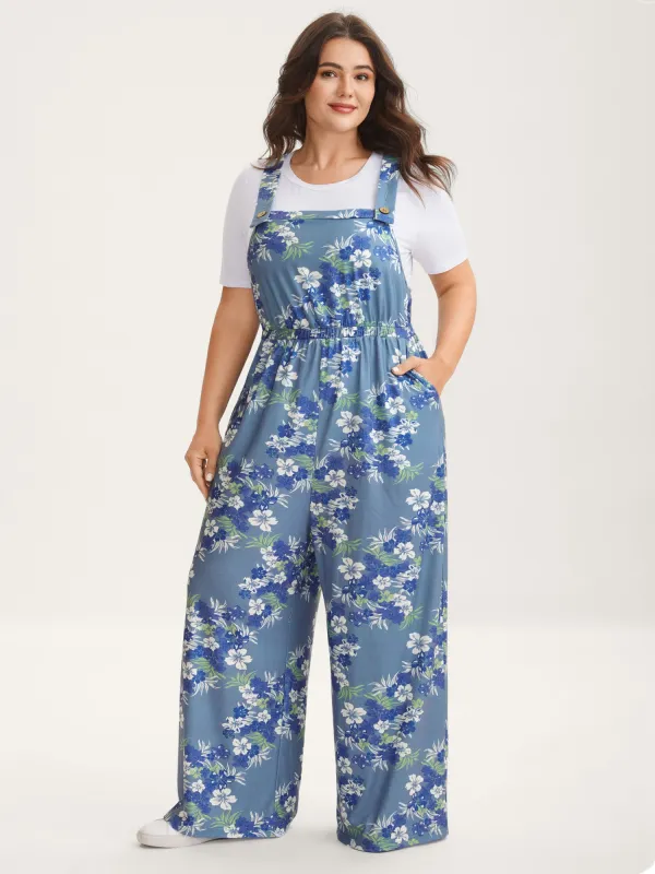 Supersoft Floral Print Adjustable Jumpsuit sold by Bloomchic