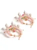 Color Beaded Decor Hoop Earrings sold by Bloomchic