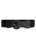 Leather Covered Geo Buckle Elastic Belt sold by Bloomchic
