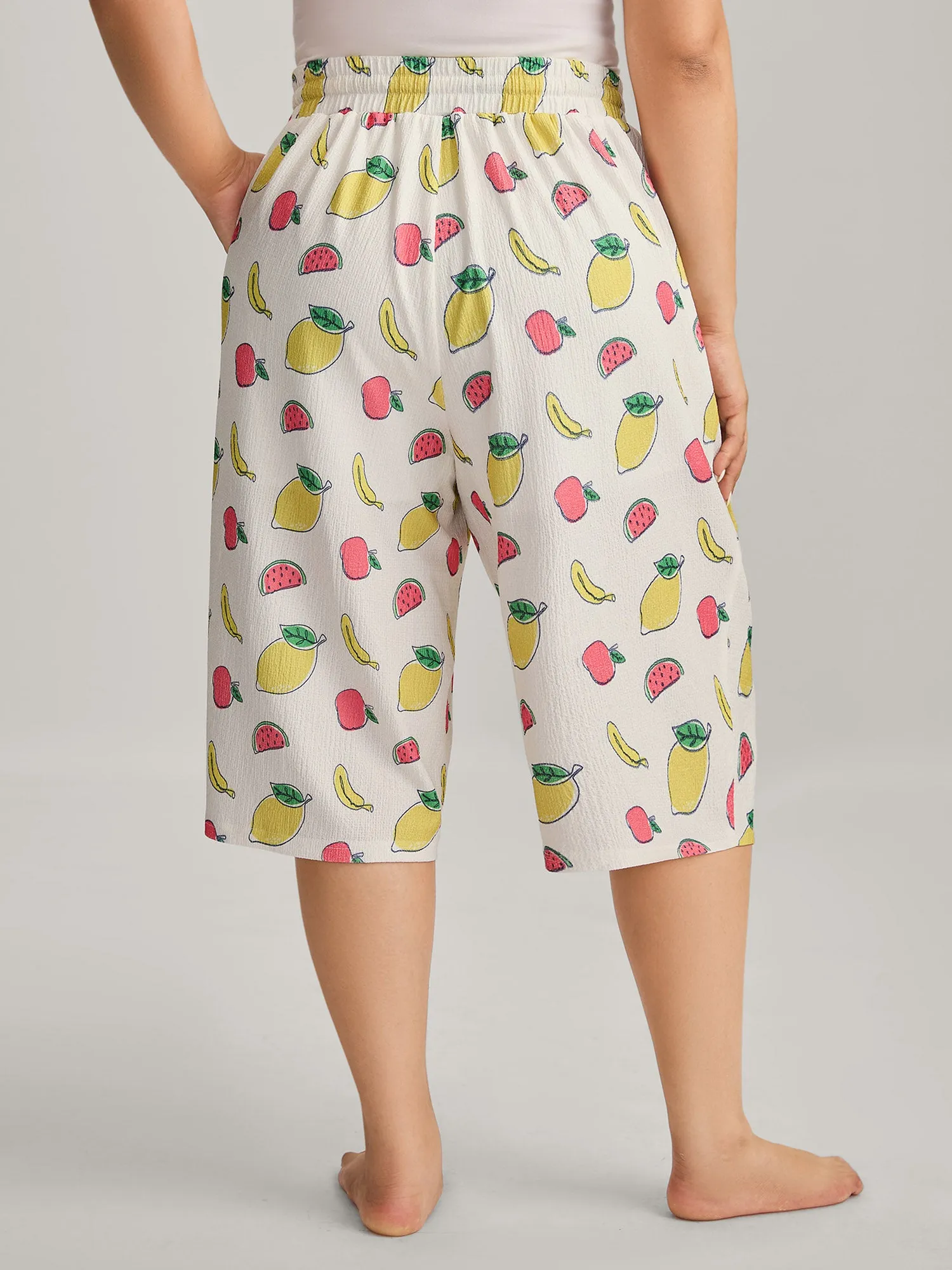 Sweet Fruit Print Wide-Leg Pajama Pants sold by Bloomchic product image thumbnail 5