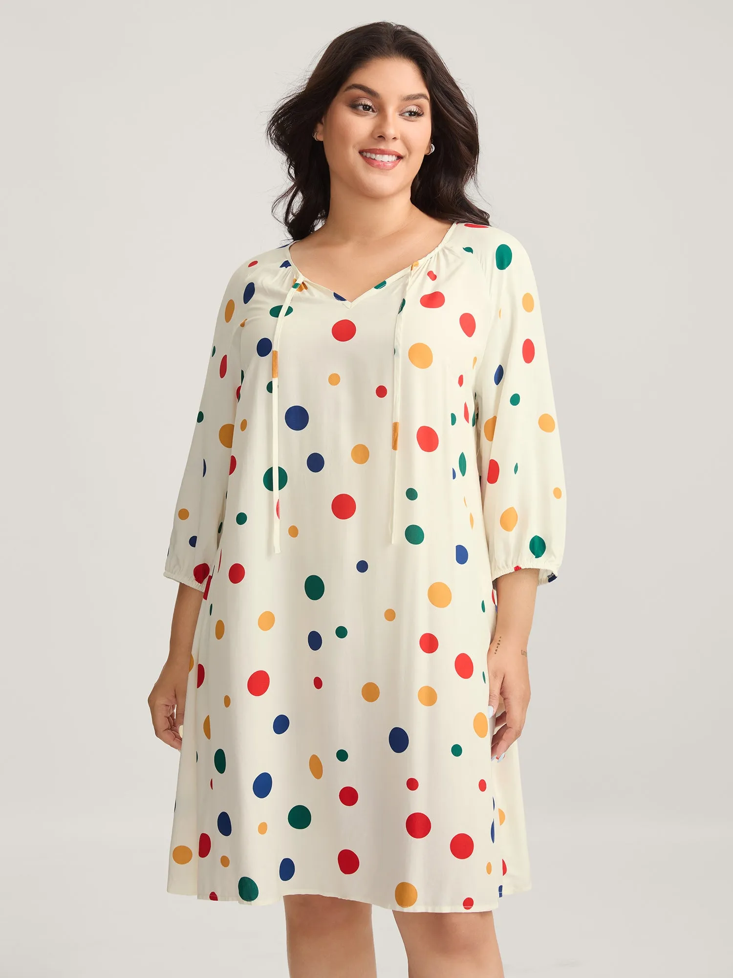 Rayon Colorful Polka Dots Sleep Dress sold by Bloomchic