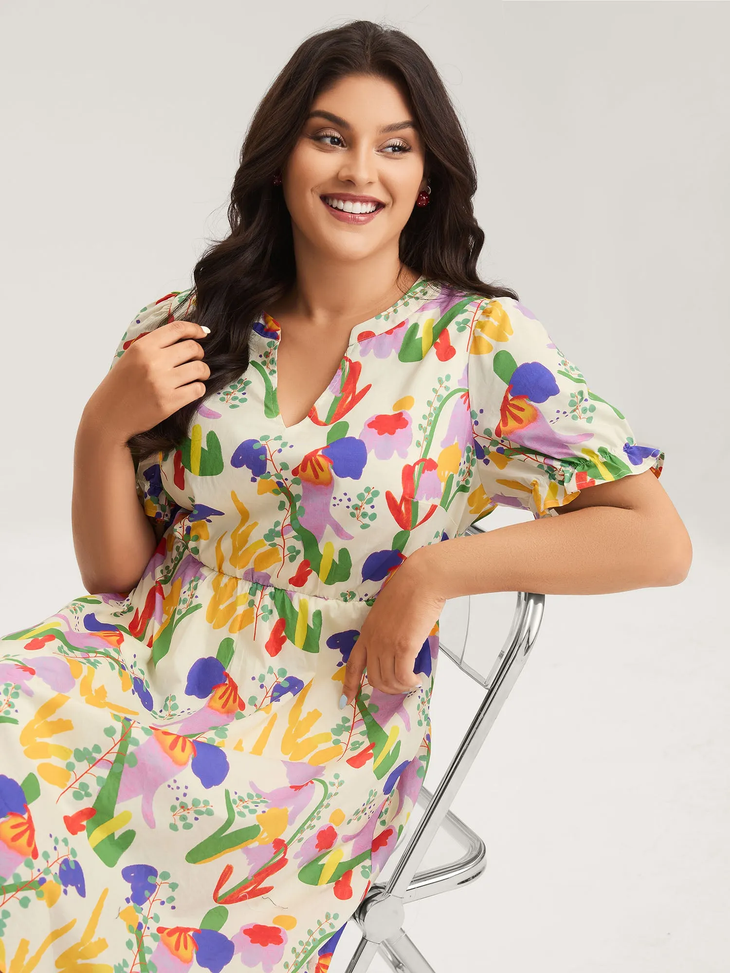 Pure Cotton Floral Dream Midi Dress sold by Bloomchic