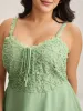 Textured Lace Tie Flared Tank Top sold by Bloomchic
