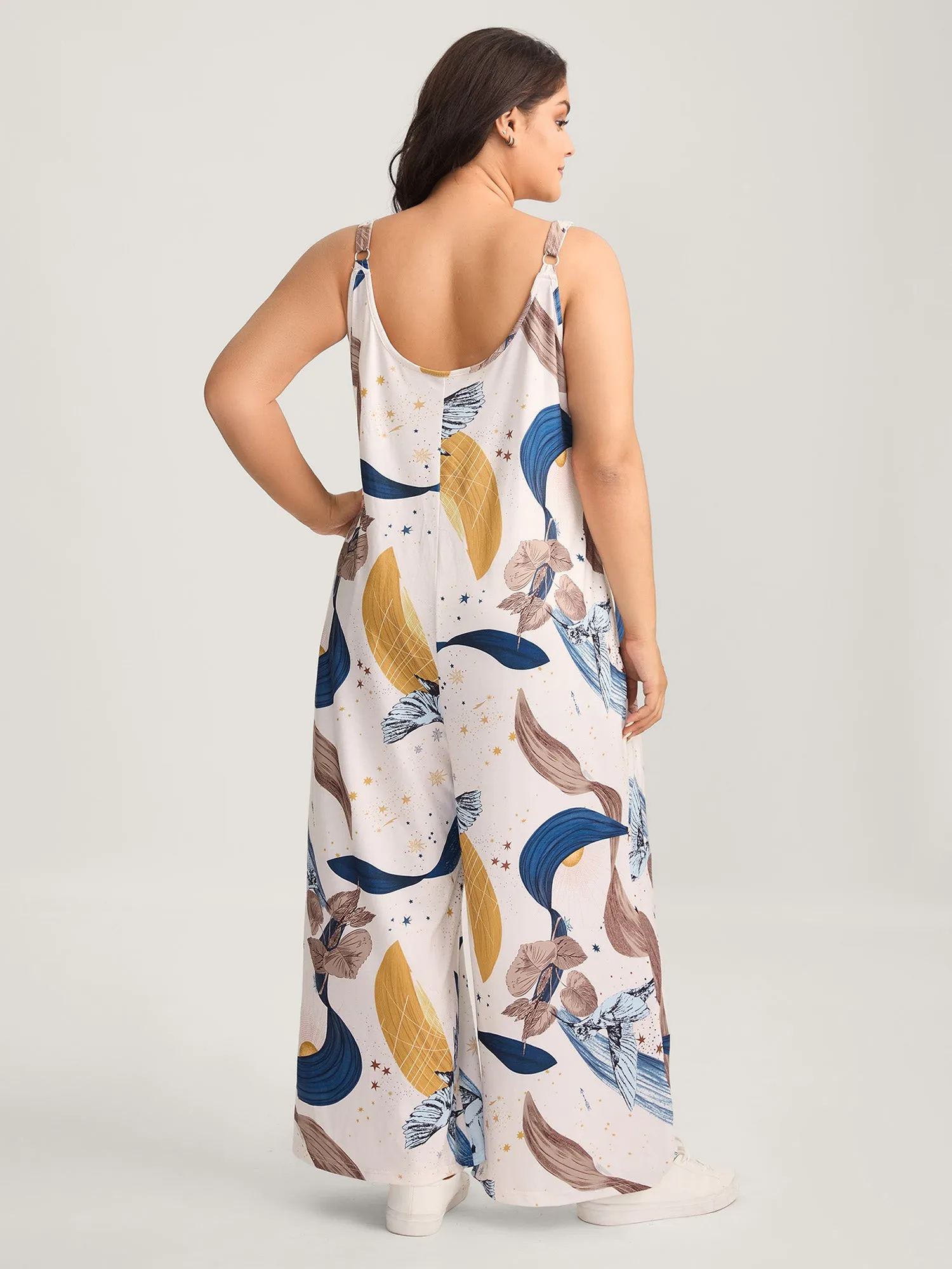 Star And Moon Print Wide-Leg Jumpsuit sold by Bloomchic product image thumbnail 4