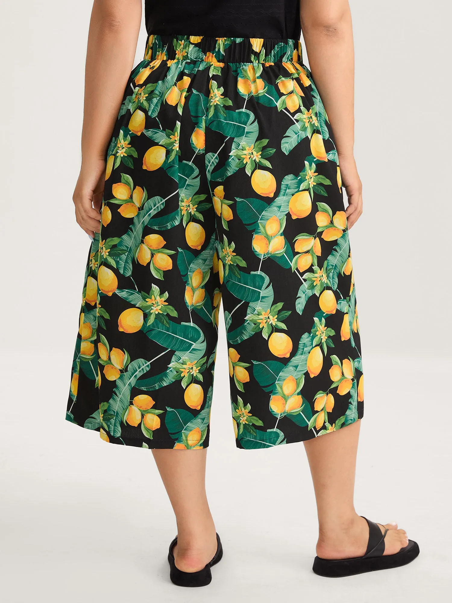 Citrus Print Wide-Leg Pants sold by Bloomchic product image thumbnail 5