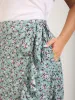 Rayon Ditsy Floral Print Side-Tie Maxi Skirt sold by Bloomchic