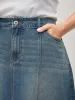 Vintage Wash A-Line Denim Maxi Skirt sold by Bloomchic