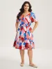 Color Block Stretchy Notched Midi Dress sold by Bloomchic