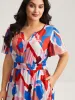 Color Block Stretchy Notched Midi Dress sold by Bloomchic