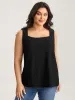 Jacquard Eyelet Trim Backless Tank Top sold by Bloomchic
