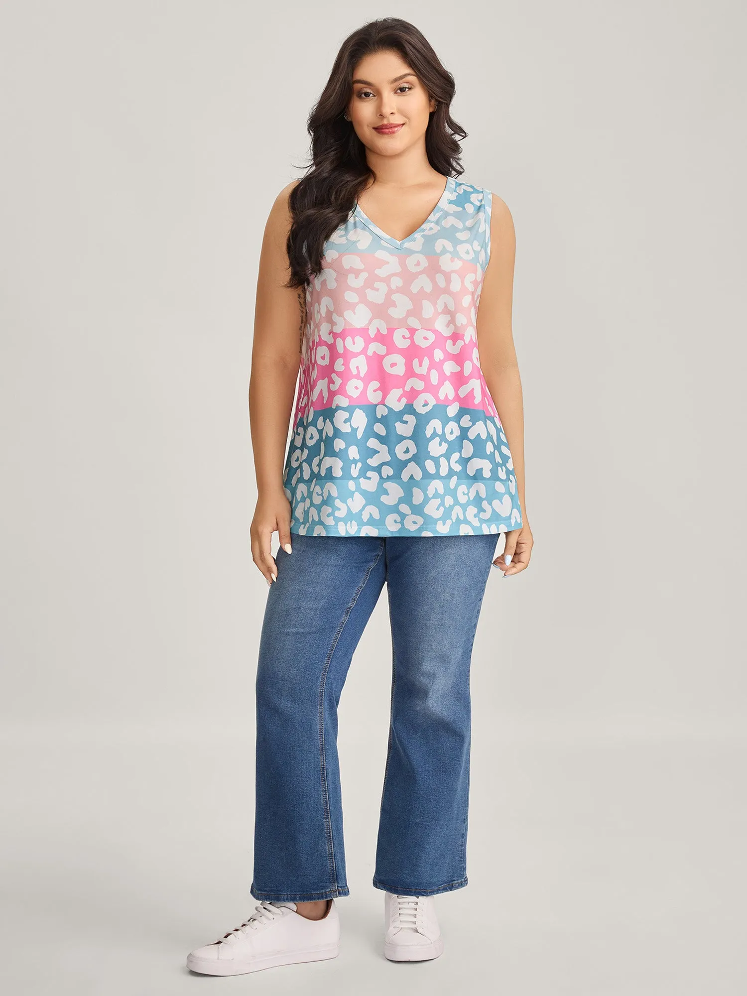 Leopard Print Color Gradient Tank Top sold by Bloomchic product image thumbnail 3