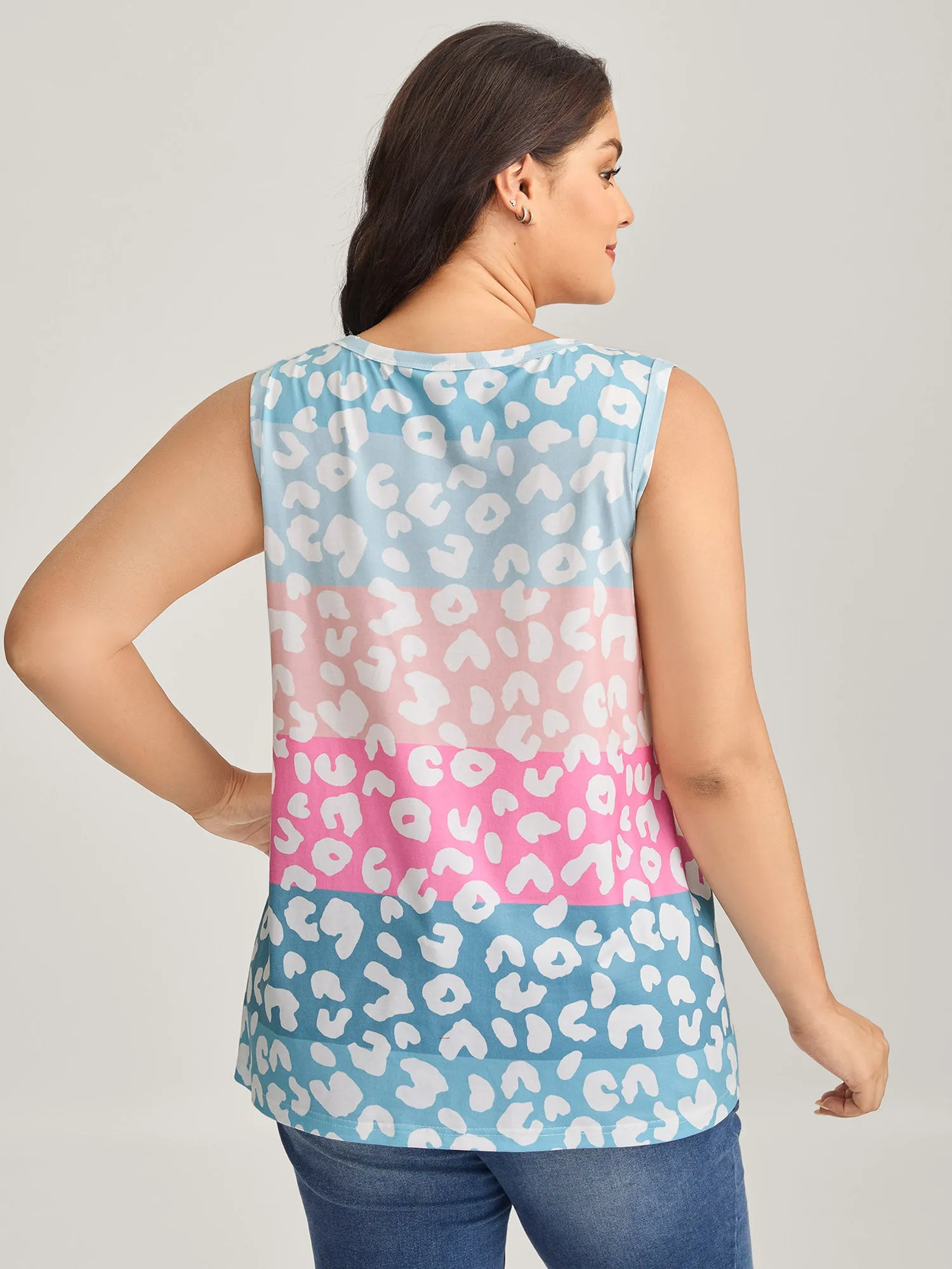 Leopard Print Color Gradient Tank Top sold by Bloomchic product image thumbnail 4