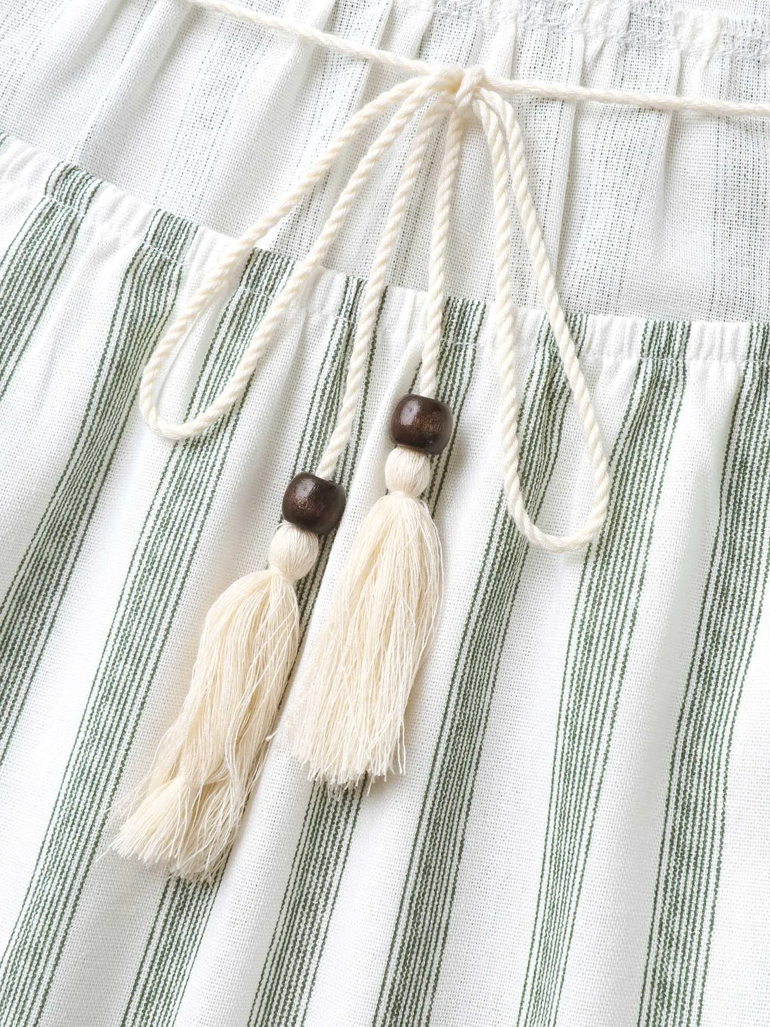 Classic Stripes Square Neck Tassels Blouse sold by Bloomchic product image thumbnail 5