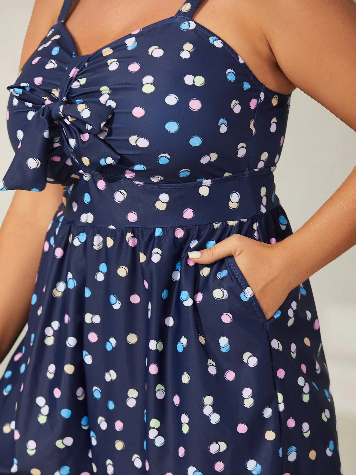 Polka Dots Pockets One-Piece Swimsuit sold by Bloomchic product image thumbnail 3