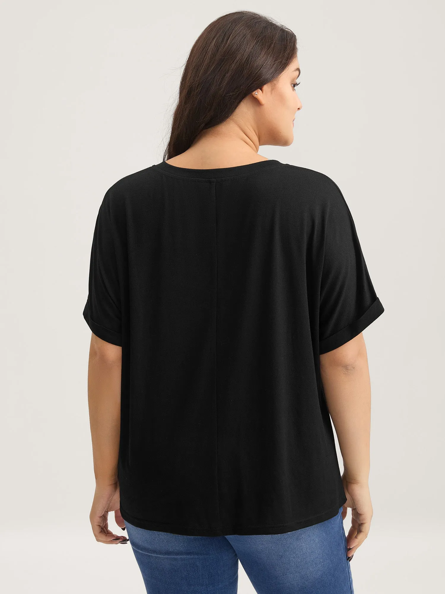 Supersoft Stretchy Zirconia Design T-Shirt sold by Bloomchic product image thumbnail 3