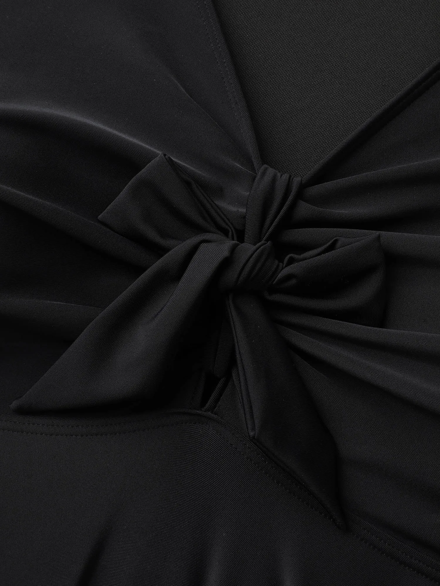 Knotted Lace Sheer Sleeve Swim Top sold by Bloomchic product image thumbnail 5