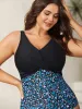 Floral Twist Contrast One-Piece Swimsuit sold by Bloomchic