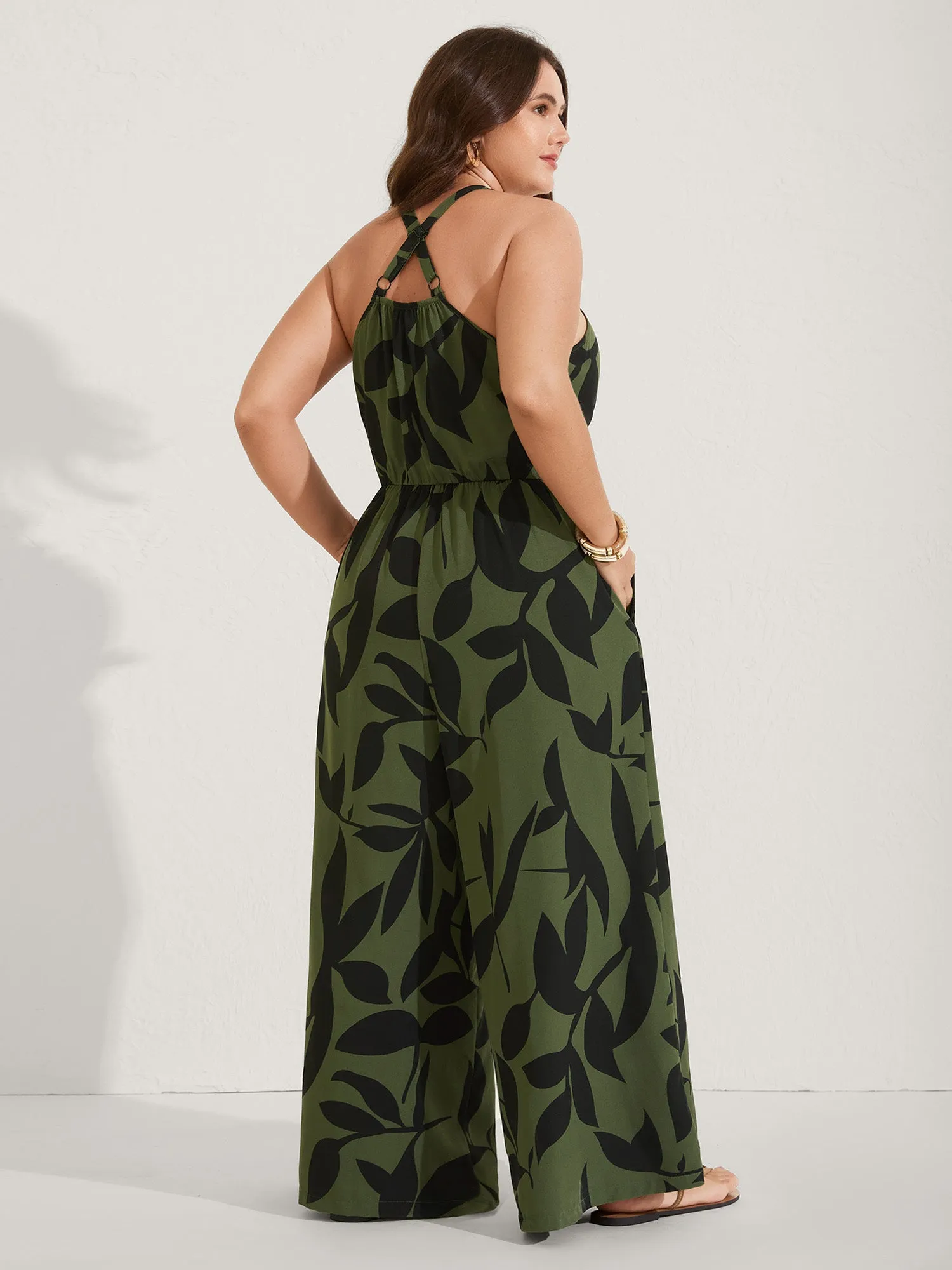 Silhouette Floral Print Sweetheart Jumpsuit sold by Bloomchic product image thumbnail 4