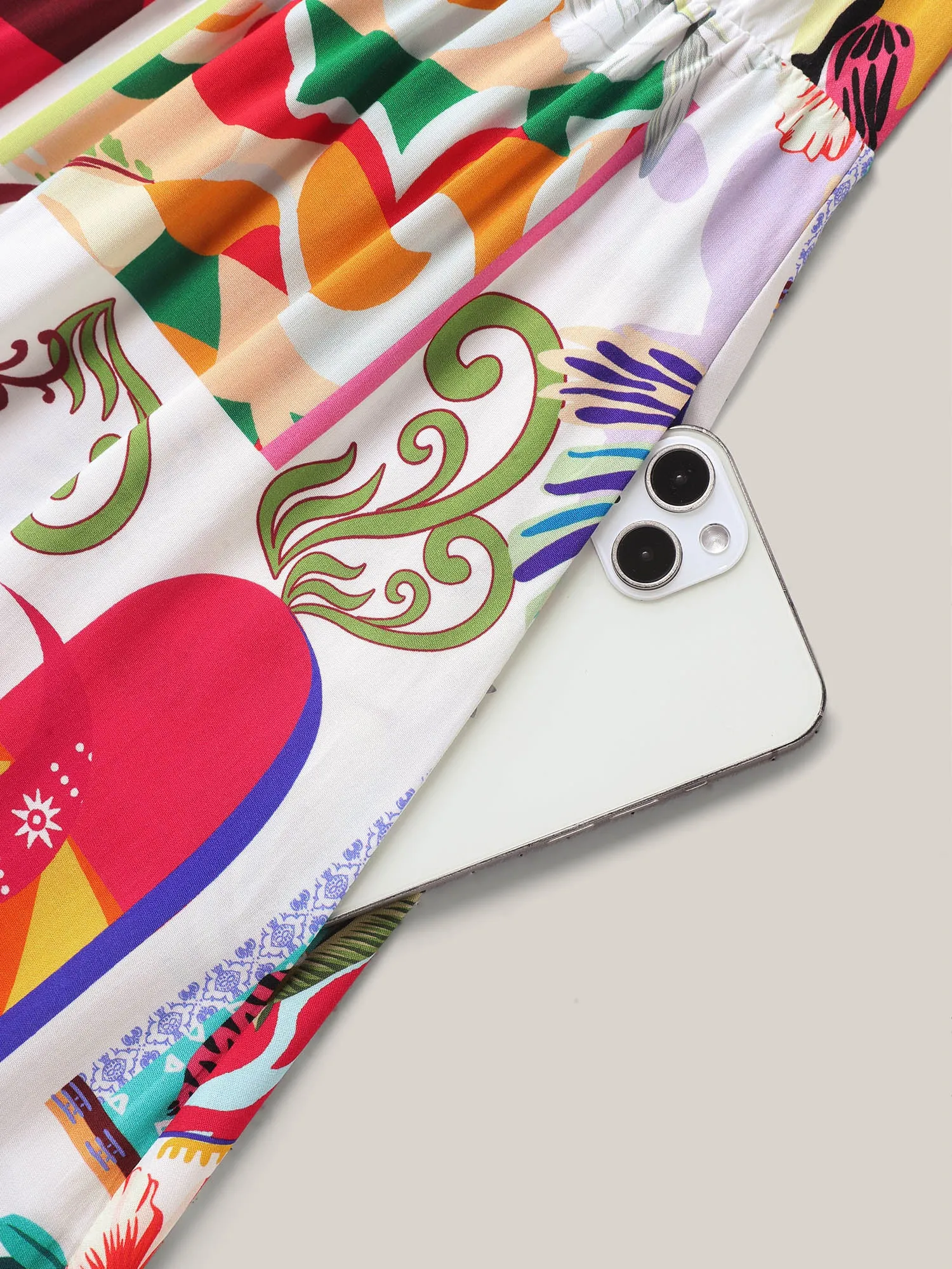 Tropical Collage Print Pockets Midi Dress sold by Bloomchic product image thumbnail 5